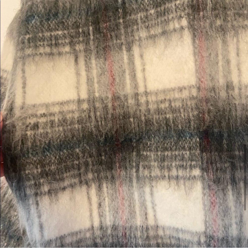 SOLD | Tokyo Darling | Oversized Fuzzy Plaid Coat - Picture 10 of 16